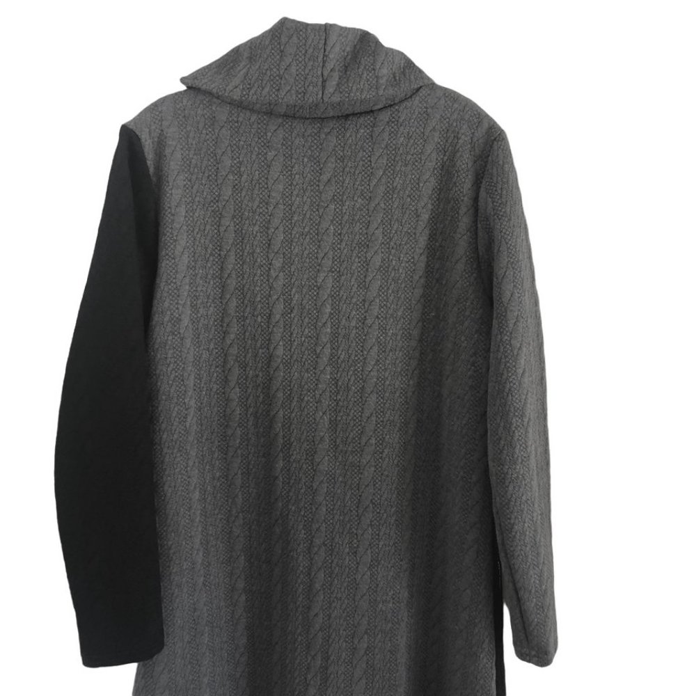 Reborn Dramatic Tiered Asymmetric Lagenlook Dress Winter Weight - Picture 6 of 7